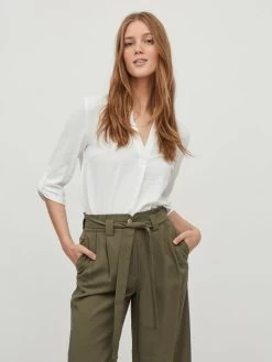 Blouses Met Korte Mouw Blouse Dames Wit