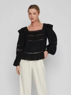 Vila Kanten Blouses Blouse Dames Zwart 11 Vila Kanten Blouses Blouse Dames Zwart -Vila 024a22fcd3c4c4aebe151406efa72dc4