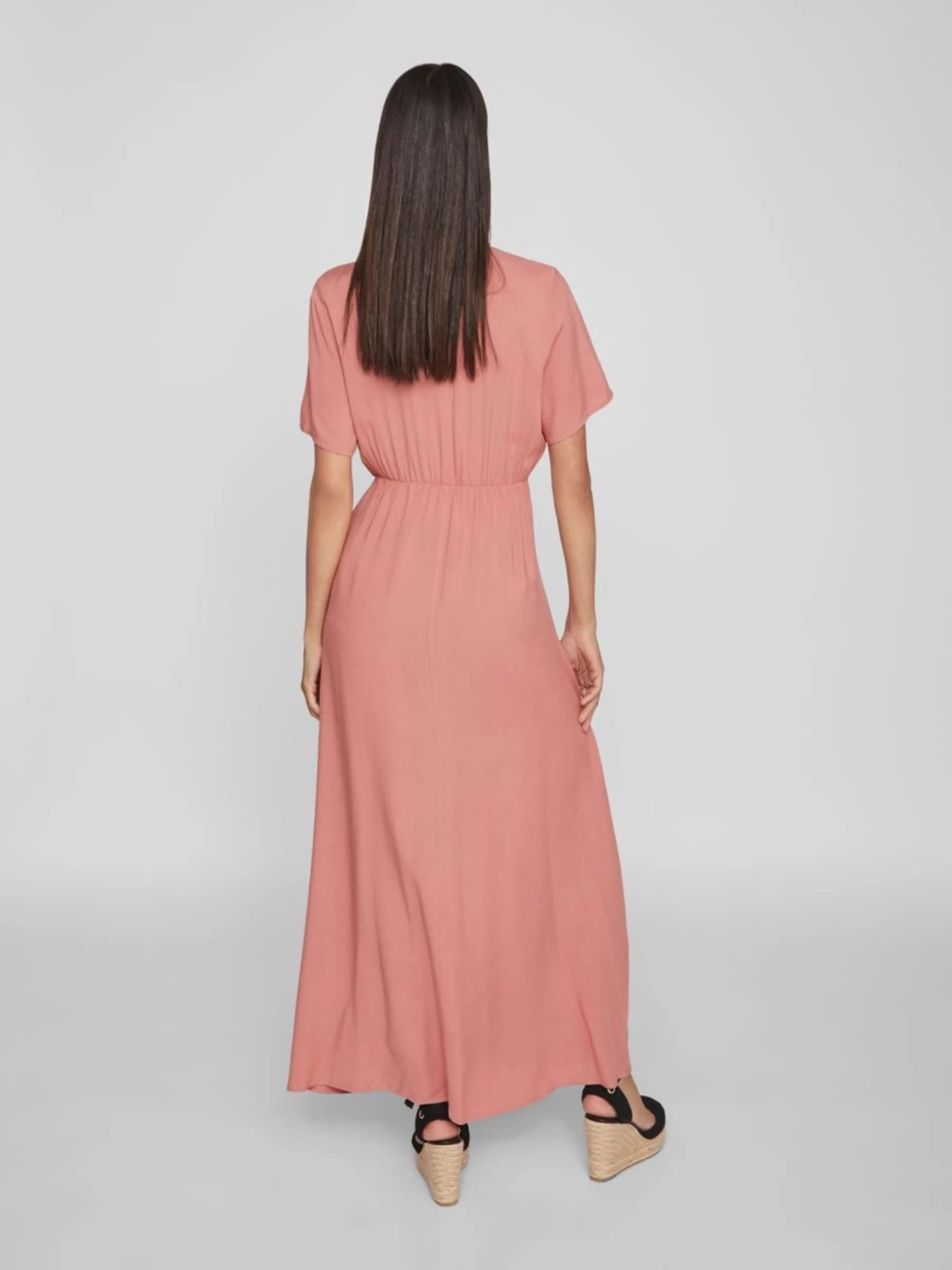 Vila Blousejurken Blousejurk Dames Rood 6 Vila Blousejurken Blousejurk Dames Rood - Afbeelding 4