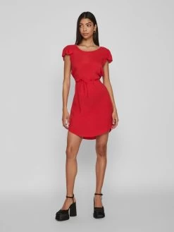 Vila Mini Jurken Jurk Dames Rood -Vila 03603ad1f63113d2ebe309cc177e119b