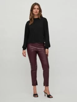 Vila Leren Broeken Skinny Broek Dagmar Dames Bordeaux 13 Vila Leren Broeken Skinny Broek Dagmar Dames Bordeaux -Vila 03651a774d8f168195860f54d221f1af