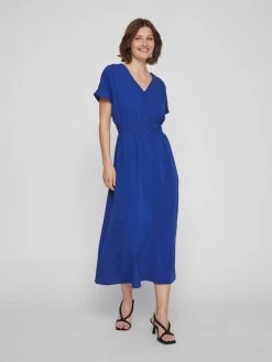 Vila Maxi Jurken Jurk Dames Blauw -Vila 04efe1b553c7c949e2fc1b6783a32f7c