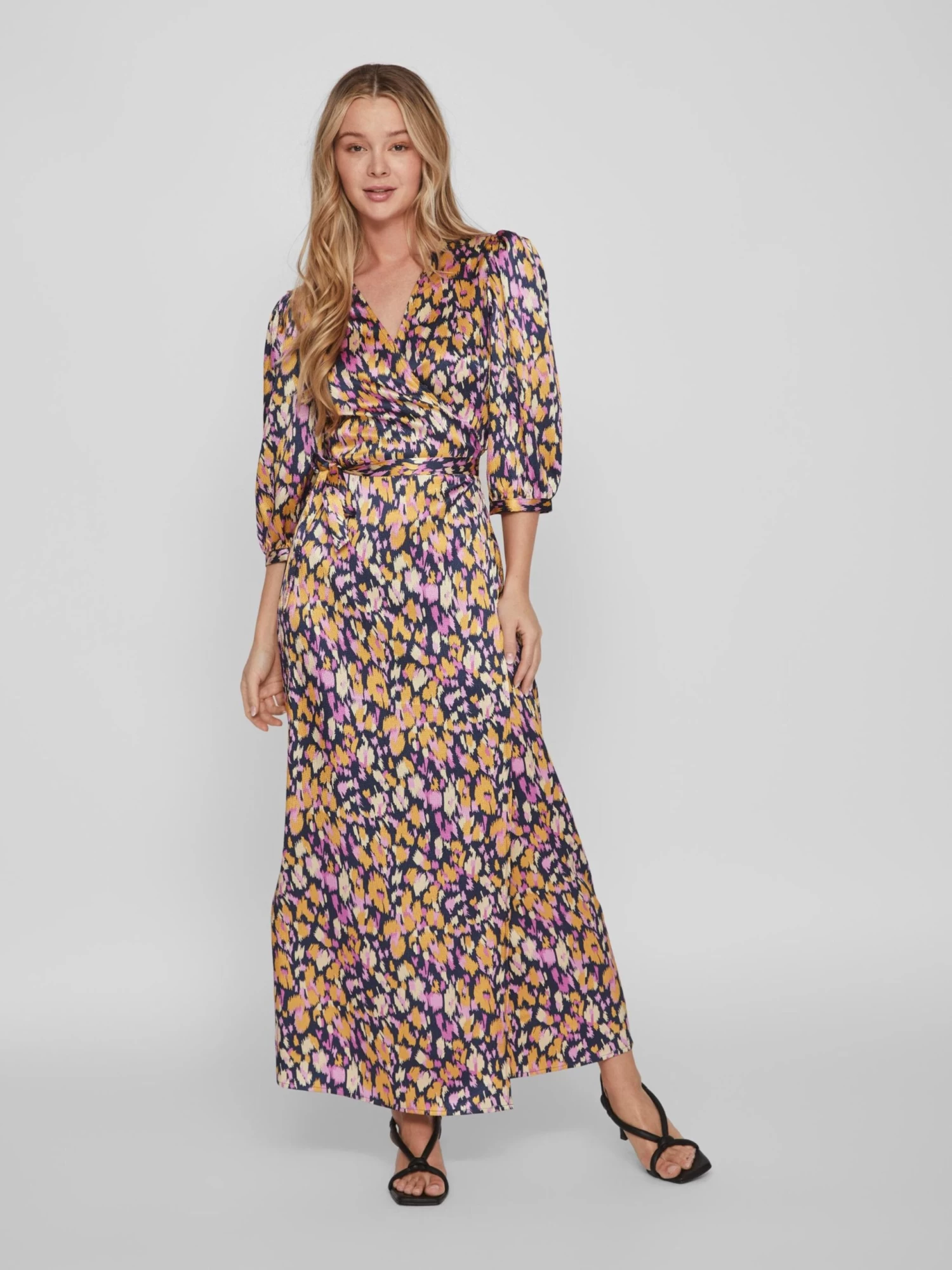 Vila Maxi Jurken Jurk Camila Dames Navy 7 Vila Maxi Jurken Jurk Camila Dames Navy - Afbeelding 5