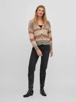Vila Vesten Gebreid Vest ABRIL Dames Bruin / Cappuccino -Vila 050ac86257154396c55c360a5c56f191