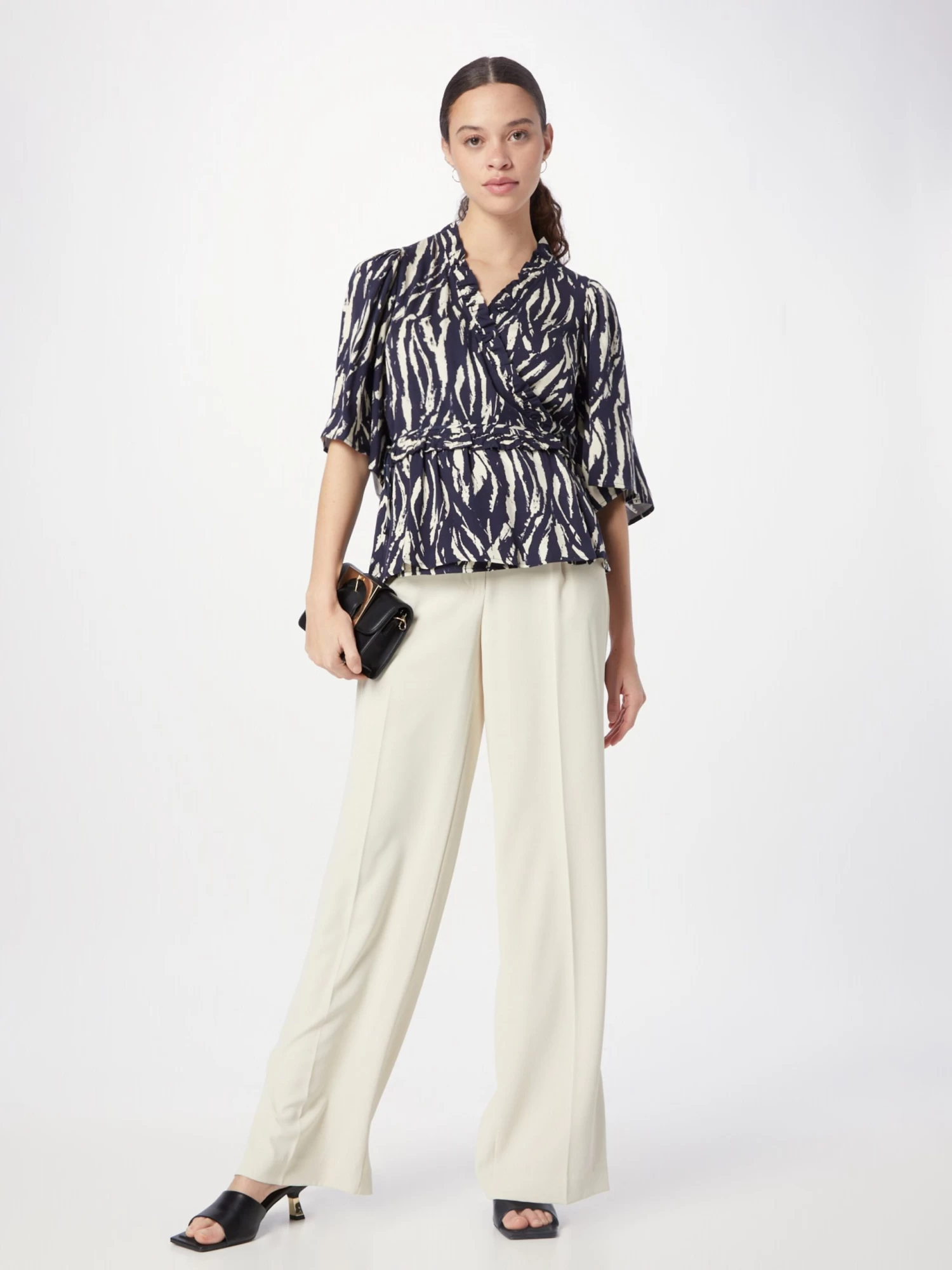 Blouses Met Korte Mouw Blouse Kyra Dames Beige 7 Blouses Met Korte Mouw Blouse Kyra Dames Beige - Afbeelding 5