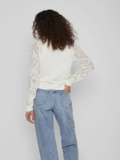 Vila Vesten Gebreid Vest JODIE Dames Wit Gemêleerd 10 Vila Vesten Gebreid Vest JODIE Dames Wit Gemêleerd -Vila 065db148d7388ebf3070d5b09c7867e1