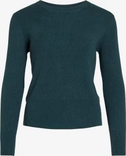 Vila Basic Truien Trui Comfy Dames Donkergroen
