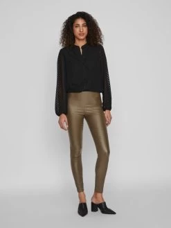Vila Leren Broeken Skinny Leggings Commit Dames Olijfgroen -Vila 0718c2377f29294963ff70a68d5106a1