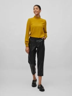Vila Blouseshirts Blouse Julia Dames Goudgeel -Vila 07985a894a8146cc47032d13a608b564