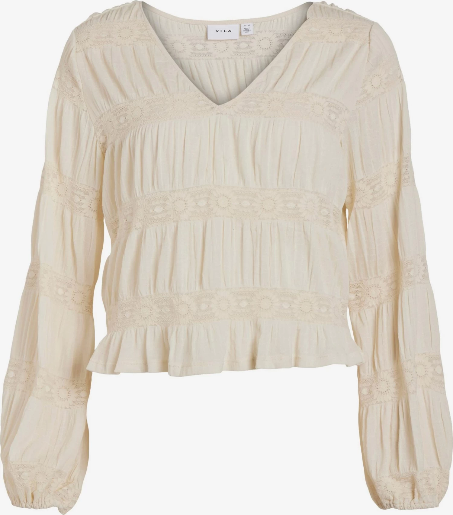 Vila Kanten Blouses Blouse Lea Dames Nude 3 Vila Kanten Blouses Blouse Lea Dames Nude