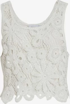 Vila Mouwloze Shirts Top Dames Wit