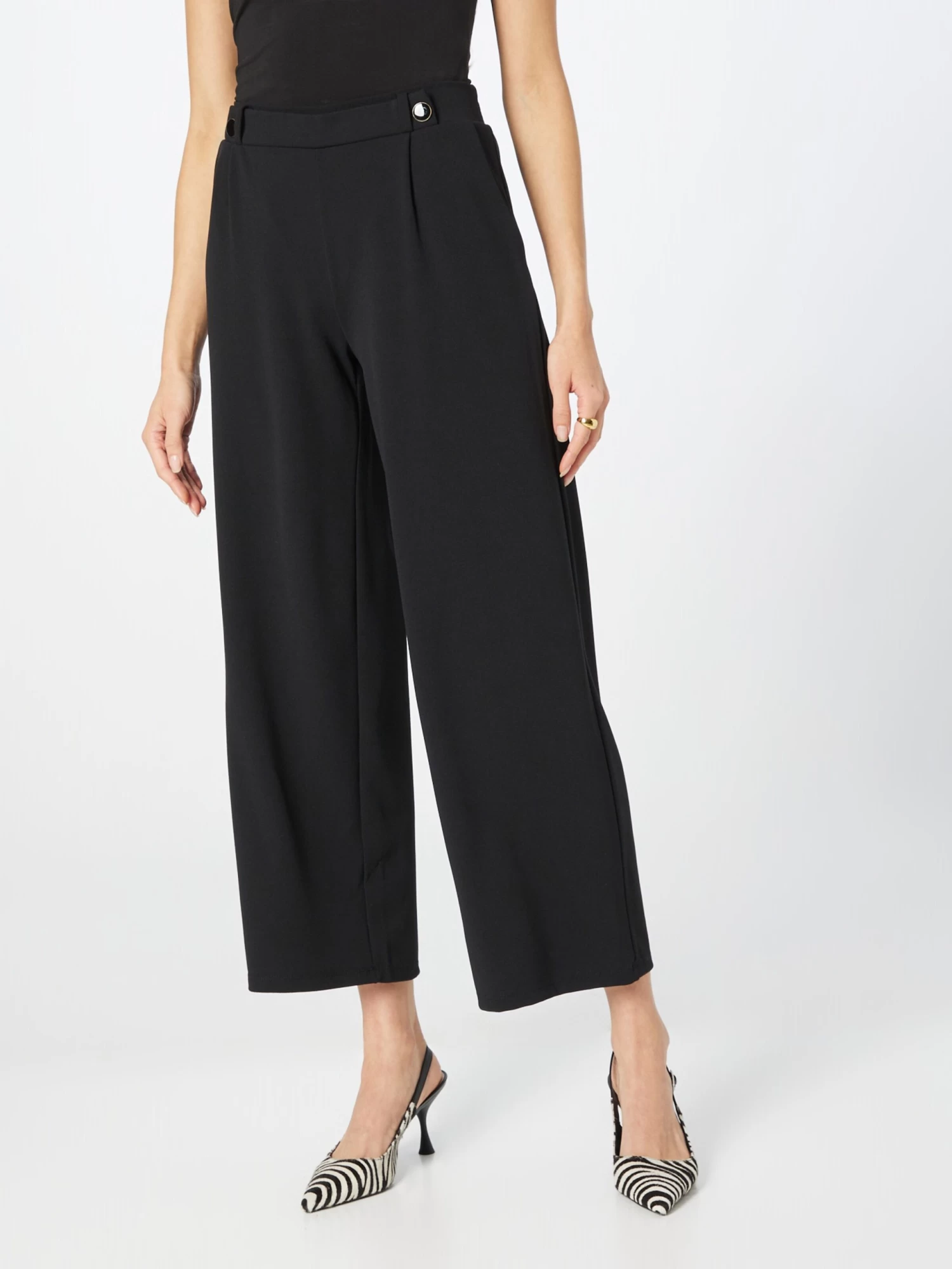 Vila Bandplooibroeken Wide Leg Bandplooibroek Loane Dames Zwart 4 Vila Bandplooibroeken Wide Leg Bandplooibroek Loane Dames Zwart - Afbeelding 2