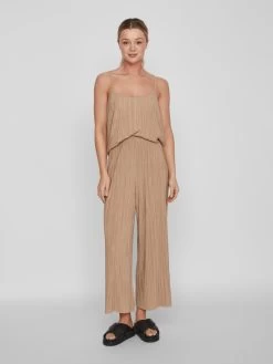 Vila Spaghetti Tops Top PLISA Dames Lichtbeige -Vila 0be433f58b8009be551fca2db822fa3f