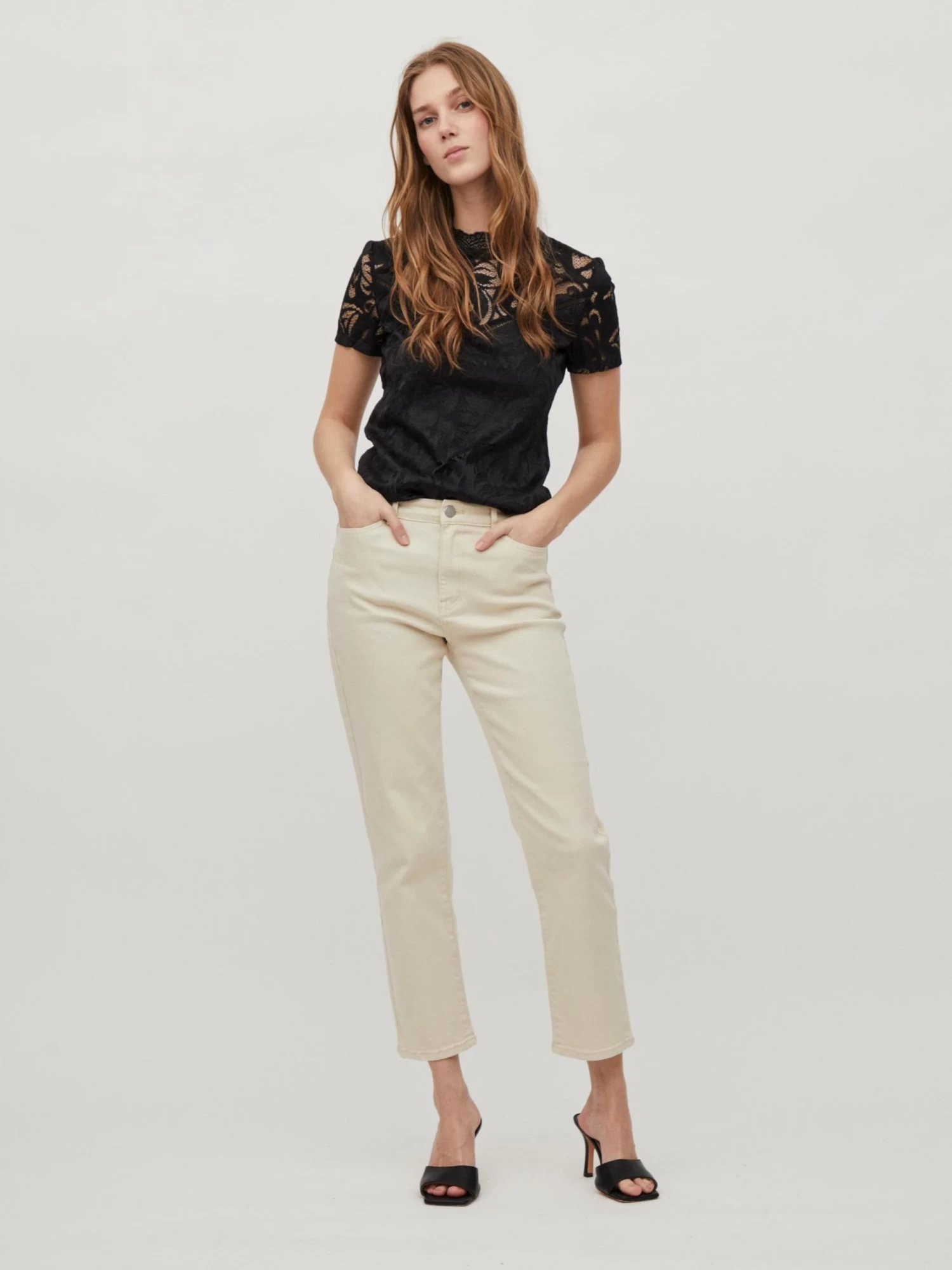 Vila Kanten Blouses Blouse Stasia Dames Zwart 7 Vila Kanten Blouses Blouse Stasia Dames Zwart - Afbeelding 5