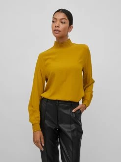 Vila Blouseshirts Blouse Julia Dames Goudgeel -Vila 0c58f3213ce0cd7194882486c8d37f7d