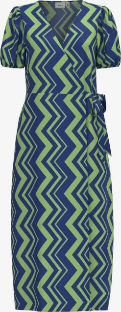 Vila Midi Jurken Jurk Hula Dames Blauw