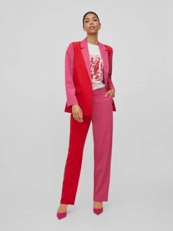 Vila Pantalons Loosefit Broek Coast Dames Pink / Rood 11 Vila Pantalons Loosefit Broek Coast Dames Pink / Rood -Vila 0e116ff3b5cdb653968f60e2bb6e60df