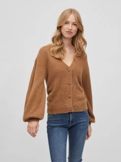 Vila Vesten Gebreid Vest LAJULI Dames Karamel -Vila 0e32804372c842e92a74997c6de6bd25