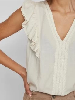 Vila T-shirts Shirt Juliana Dames Ecru 15 Vila T-shirts Shirt Juliana Dames Ecru -Vila 0eb02f0bb5a8e73695bb0ddc696ab627