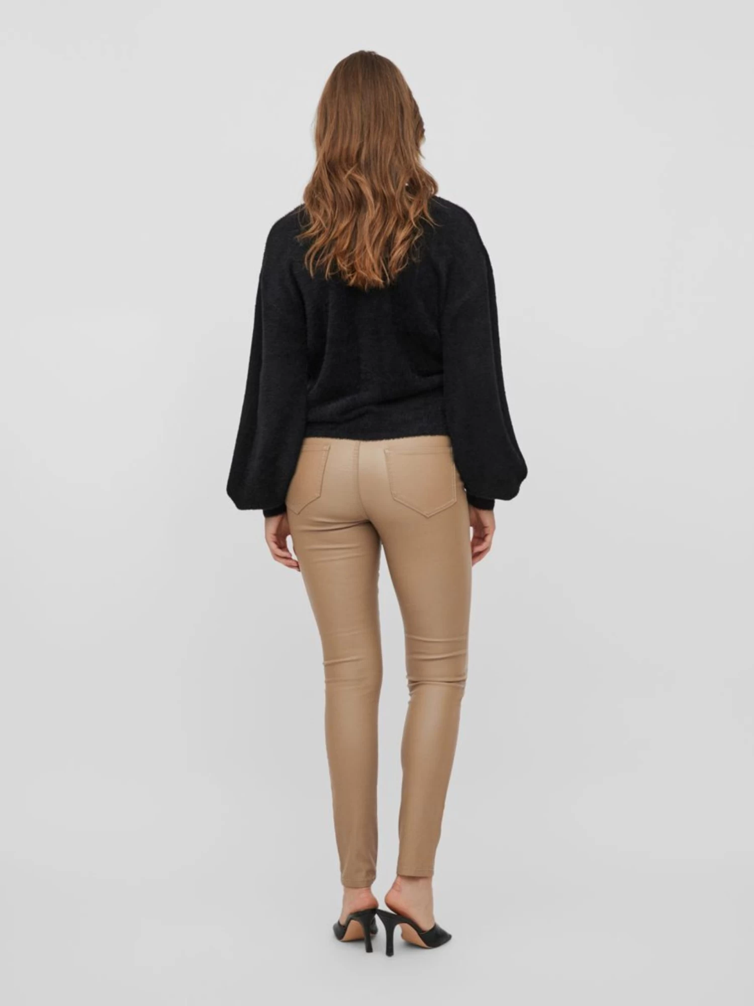 Vila Jeans Skinny Jeans Dames Donkerbeige 6 Vila Jeans Skinny Jeans Dames Donkerbeige - Afbeelding 4