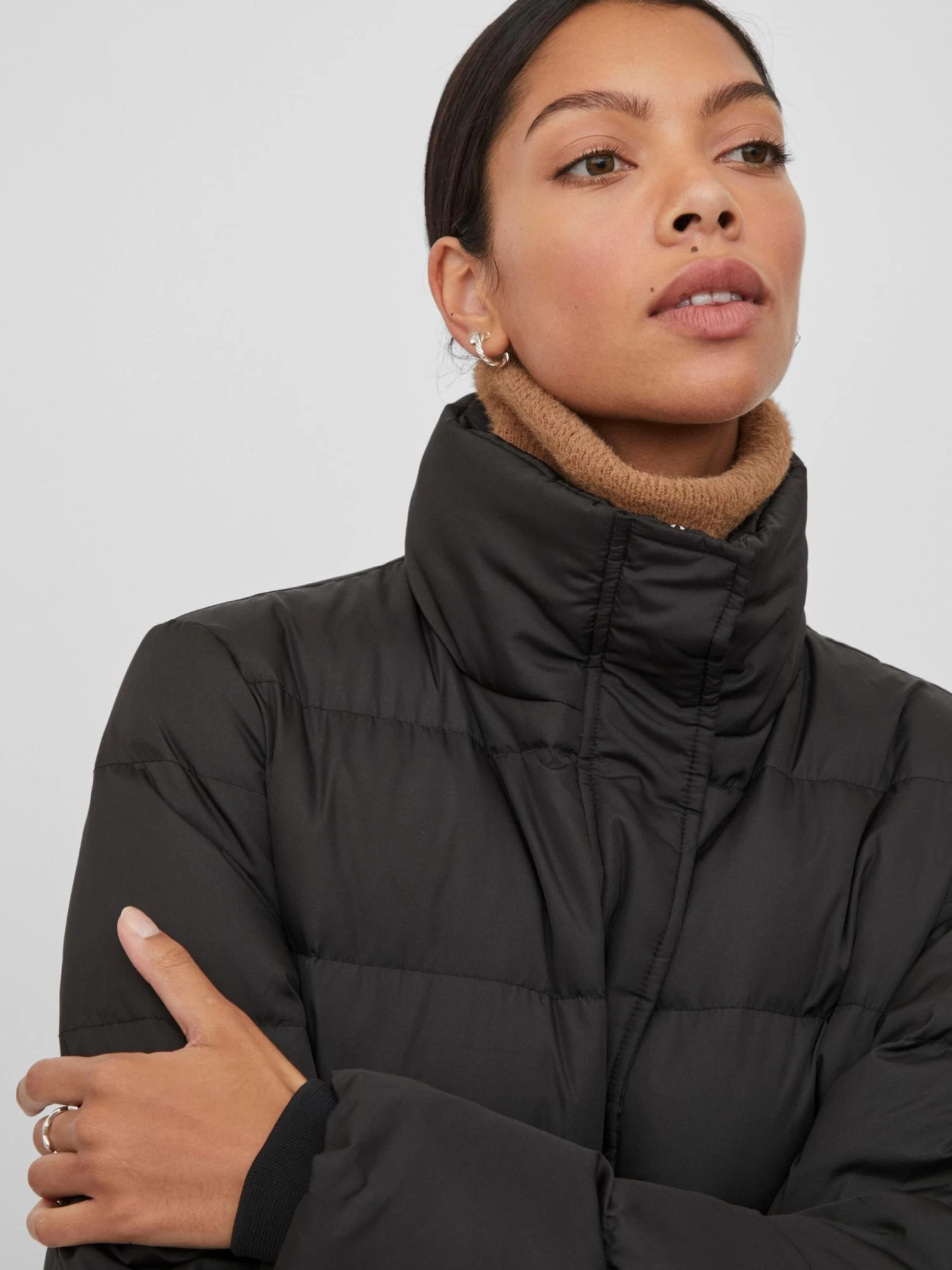 Vila Wintermantels Wintermantel Camisa Dames Zwart 8 Vila Wintermantels Wintermantel Camisa Dames Zwart - Afbeelding 6