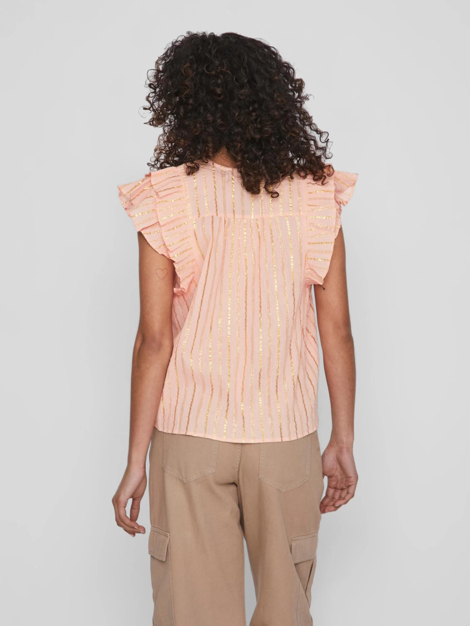 Vila Blouses Met Korte Mouw Blouse Leia Dames Rosa 6 Vila Blouses Met Korte Mouw Blouse Leia Dames Rosa - Afbeelding 4