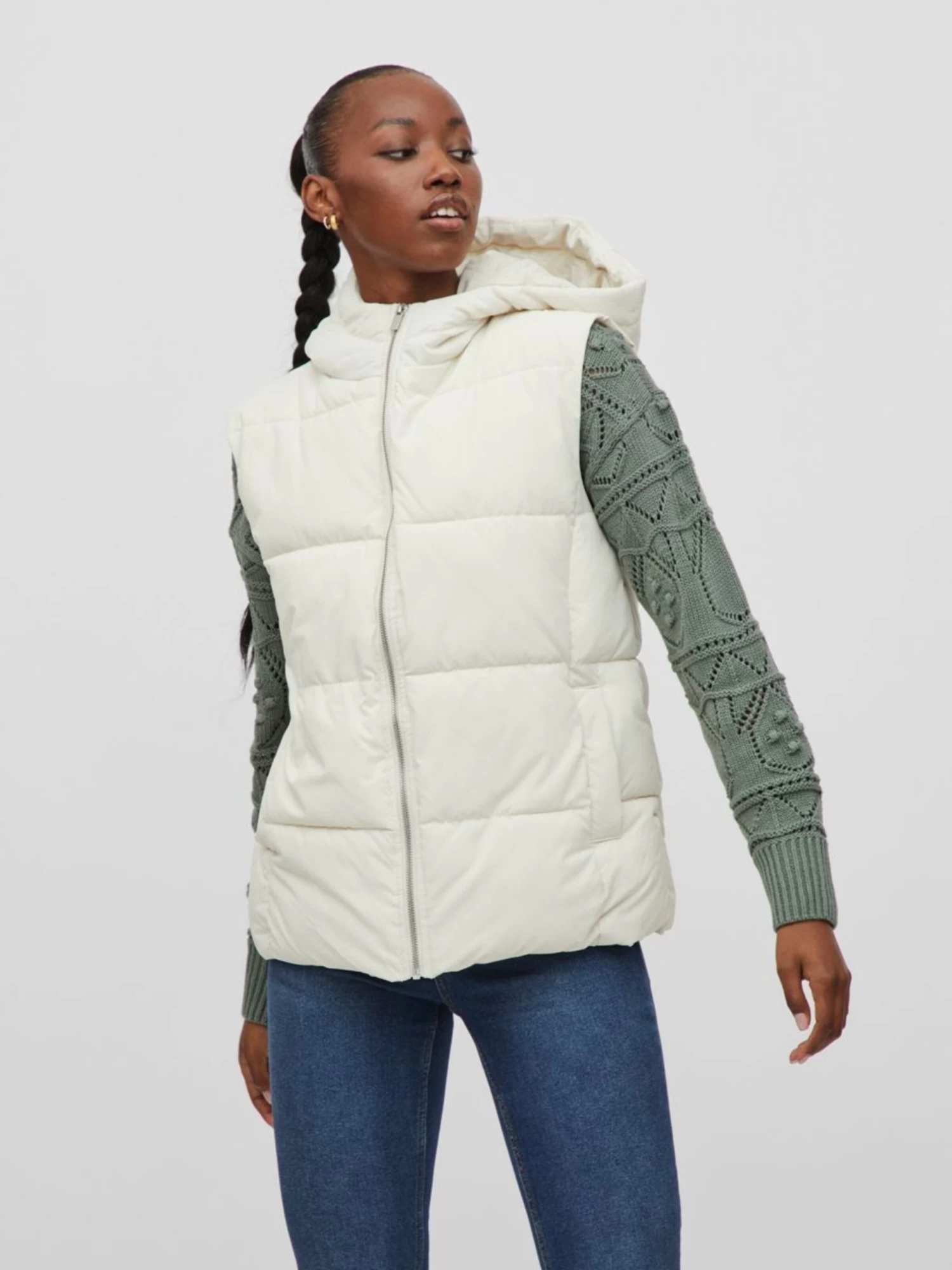 Vila Bodywarmers Bodywarmer Dames Beige 5 Vila Bodywarmers Bodywarmer Dames Beige - Afbeelding 3