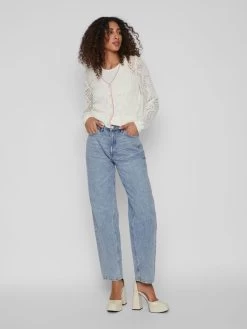 Vila Vesten Gebreid Vest JODIE Dames Wit Gemêleerd 11 Vila Vesten Gebreid Vest JODIE Dames Wit Gemêleerd -Vila 1032a7b9853dcdd2115c1e49a8f1c990