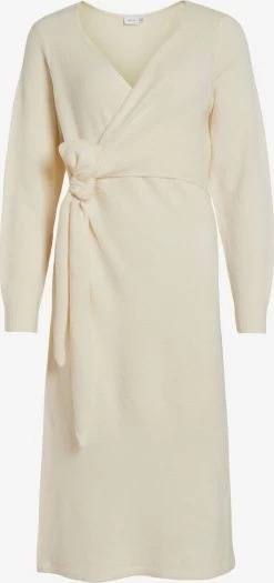 Vila Gebreide Jurken Gebreide Jurk Dames Beige