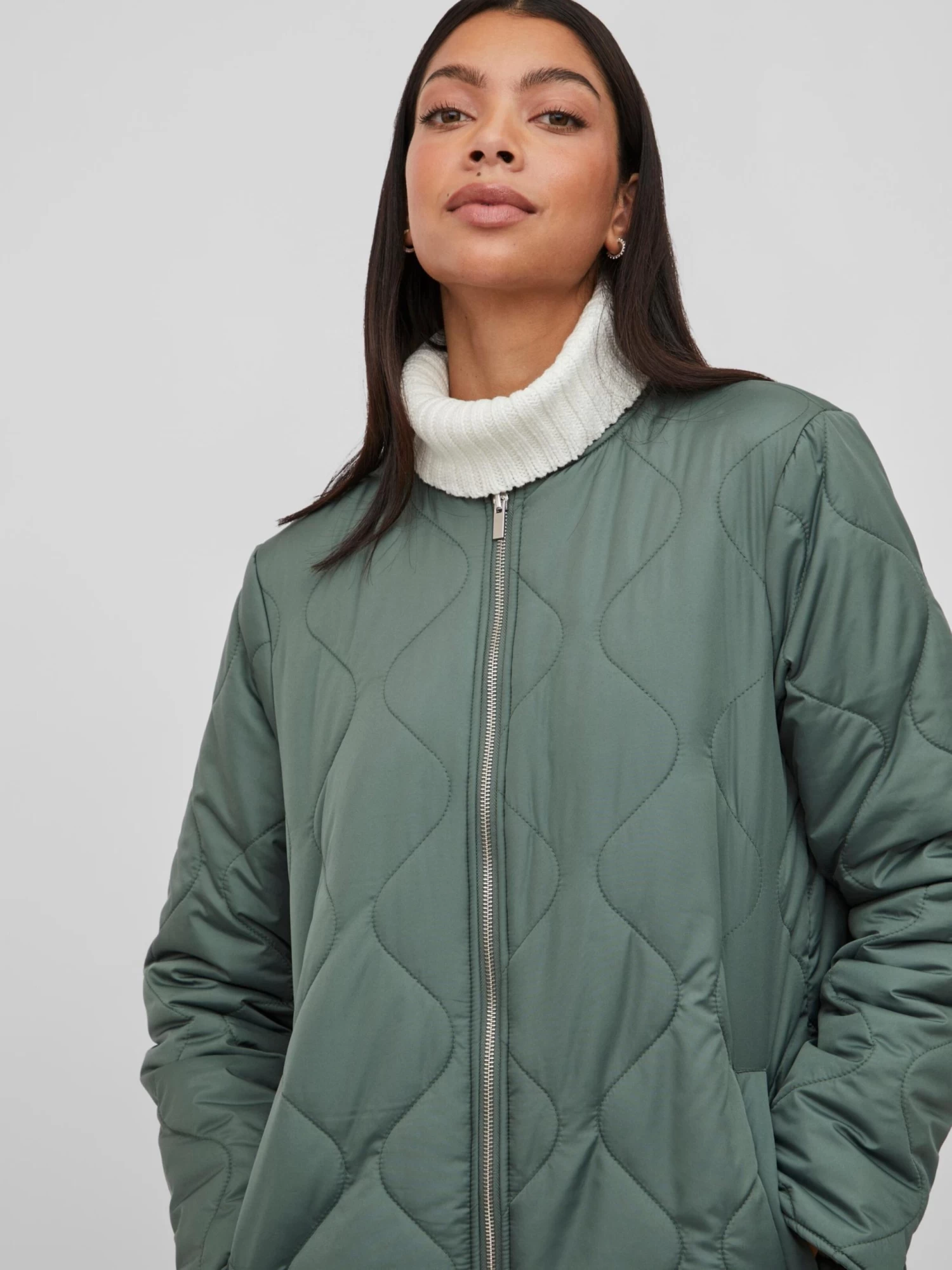 Vila Tussenmantels Tussenmantel MANON Dames Jade Groen 9 Vila Tussenmantels Tussenmantel MANON Dames Jade Groen - Afbeelding 7