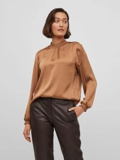 Vila Blouseshirts Blouse Dames Bruin 10 Vila Blouseshirts Blouse Dames Bruin -Vila 11d237a051a66cc141d9c1cf94b155d4