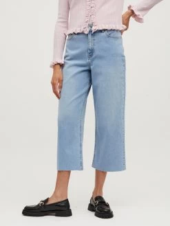 Vila Wide Leg Wide Leg Jeans Neina Dames Blauw 10 Vila Wide Leg Wide Leg Jeans Neina Dames Blauw -Vila 12671a4c70091624d149187c21ac950a