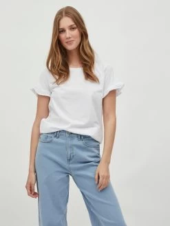 Vila T-shirts Shirt Dreamers Dames Wit -Vila 1342d4915579e8abcb0c51a6e8b06365