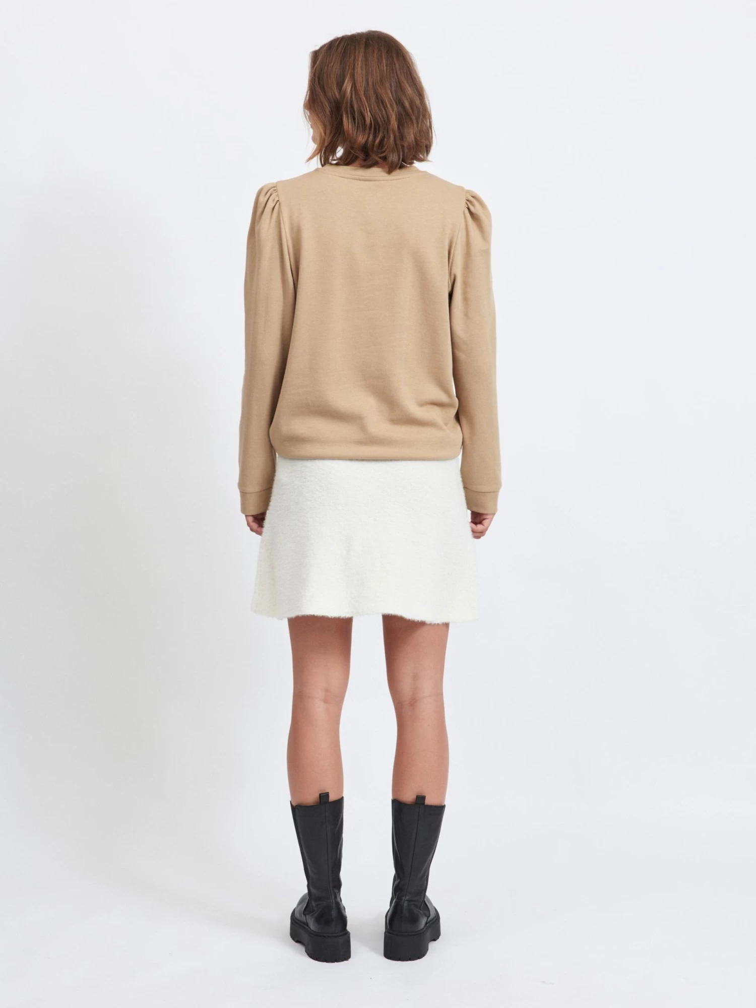 Vila Sweatshirts Sweatshirt Rustie Dames Lichtbruin 7 Vila Sweatshirts Sweatshirt Rustie Dames Lichtbruin - Afbeelding 5