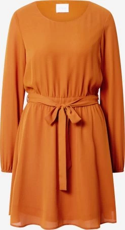 Vila Mini Jurken Jurk Dames Donkeroranje