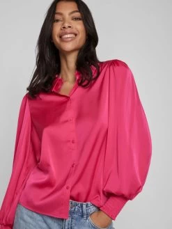 Vila Overhemden Blouse Kenzie Dames Pink -Vila 15a938b8029912c37581c2fa288ae69b