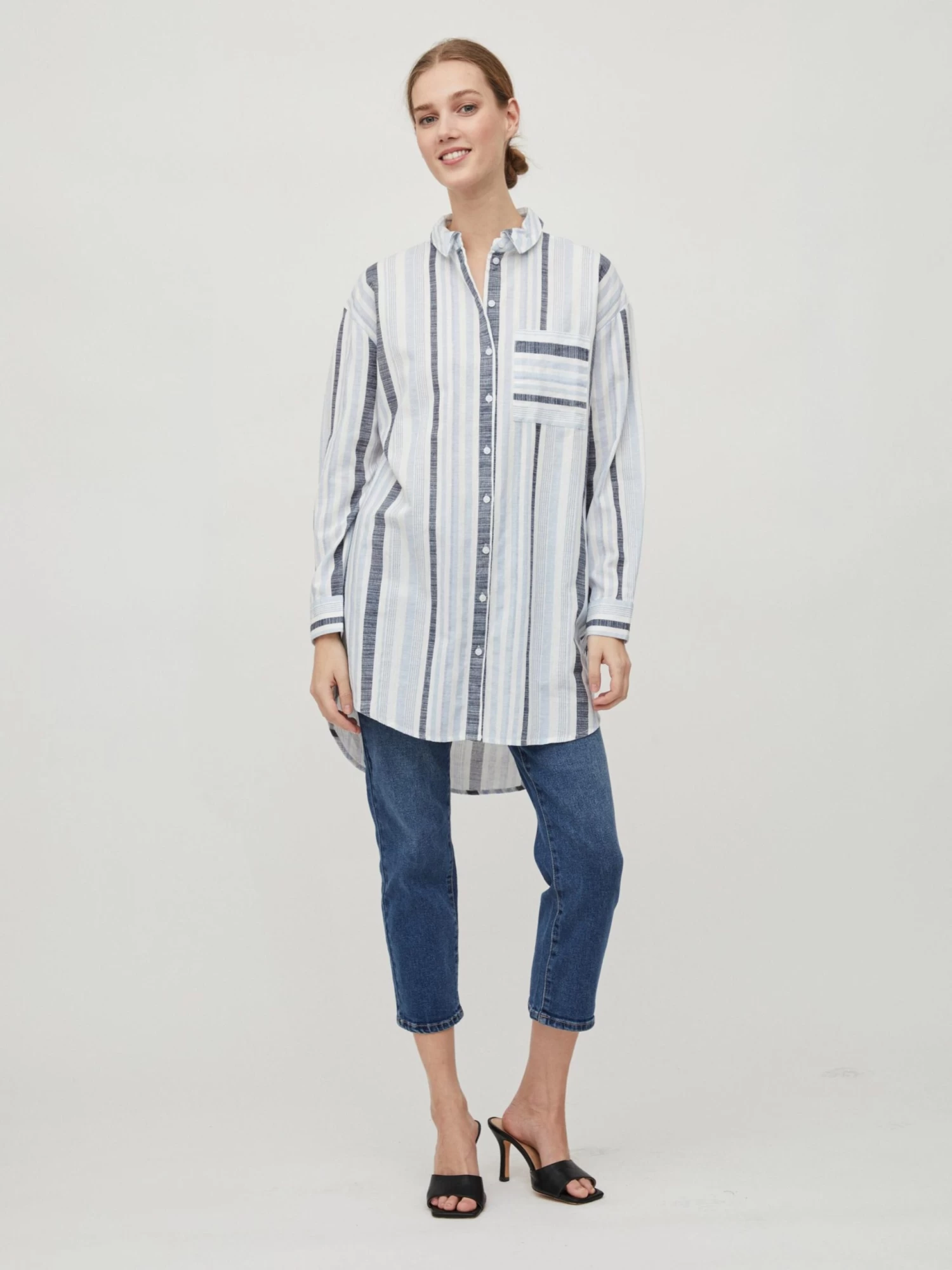 Vila Lange Blouses Blouse Etni Dames Wit 6 Vila Lange Blouses Blouse Etni Dames Wit - Afbeelding 4