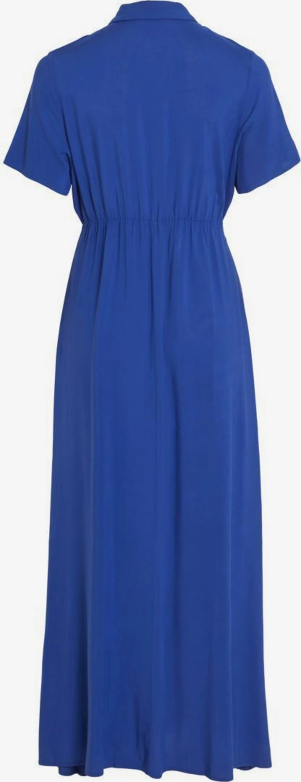 Vila Maxi Jurken Blousejurk Dames Blauw 4 Vila Maxi Jurken Blousejurk Dames Blauw - Afbeelding 2