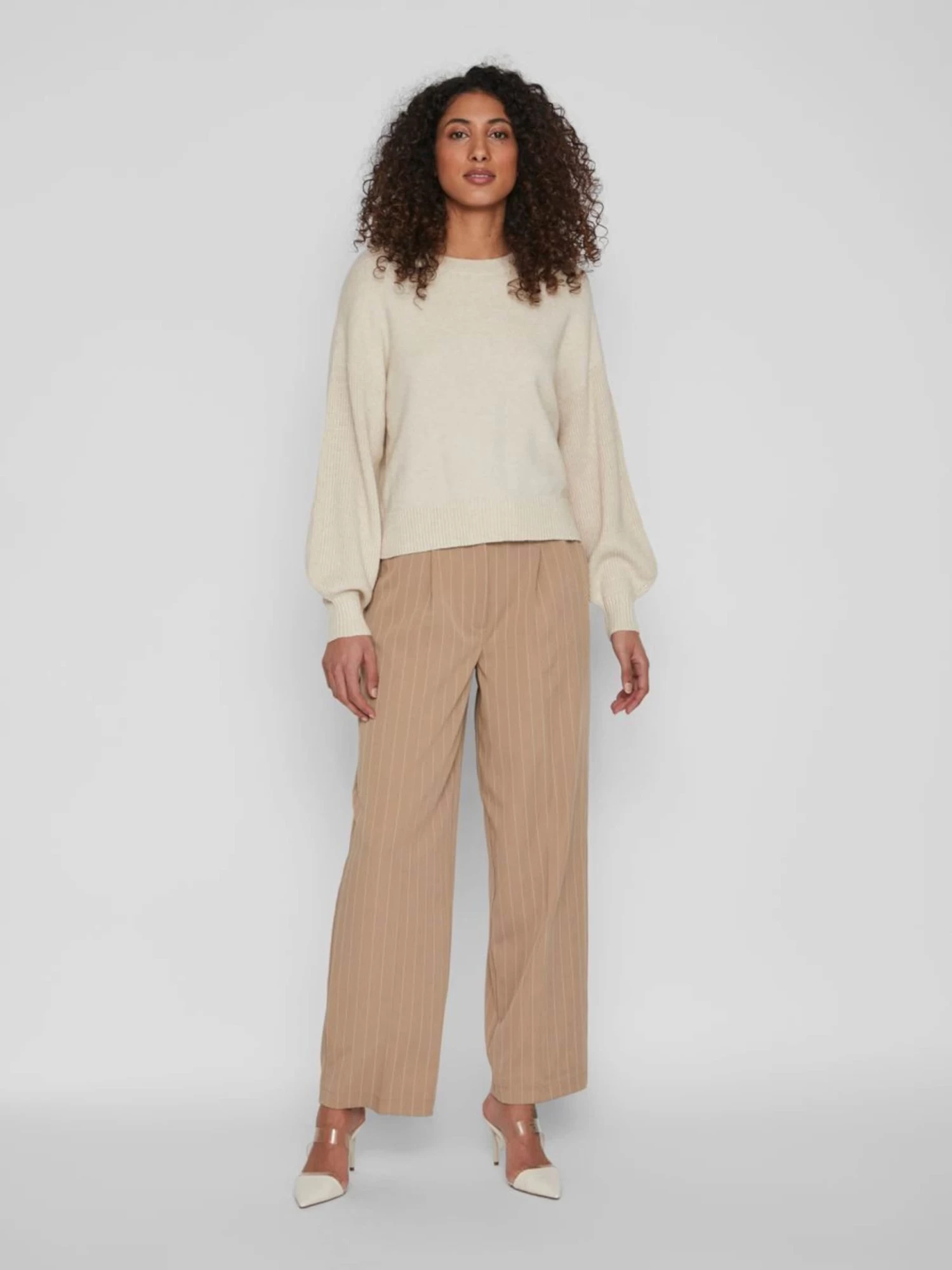 Vila Basic Truien Trui RIL Dames Natuurwit 7 Vila Basic Truien Trui RIL Dames Natuurwit - Afbeelding 5