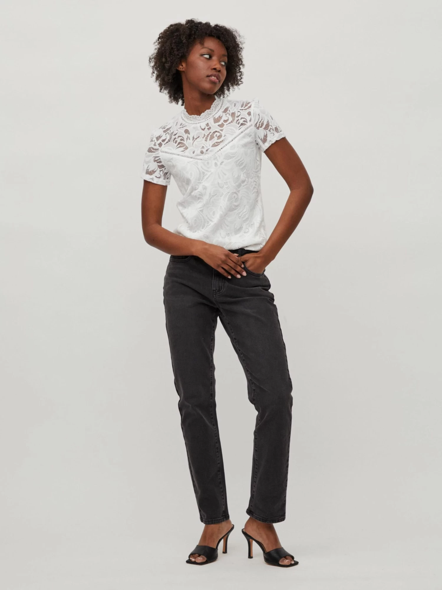 Vila Blouses Met Korte Mouw Blouse Stasia Dames Wit 7 Vila Blouses Met Korte Mouw Blouse Stasia Dames Wit - Afbeelding 5