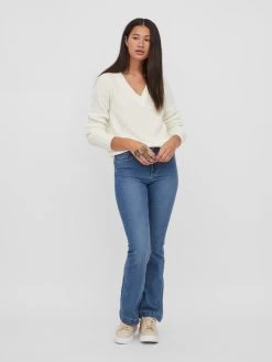 Vila Basic Truien Trui Dames Wit -Vila 172fce66612c8a7da47a53031ed89f28