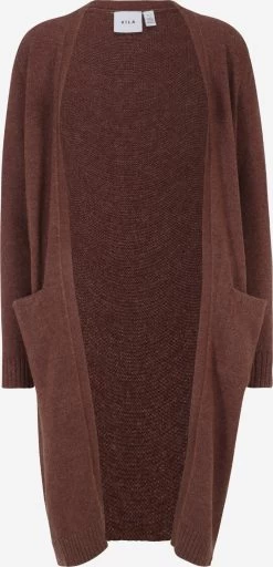 Vila Vesten Gebreid Vest Ril Dames Chocoladebruin