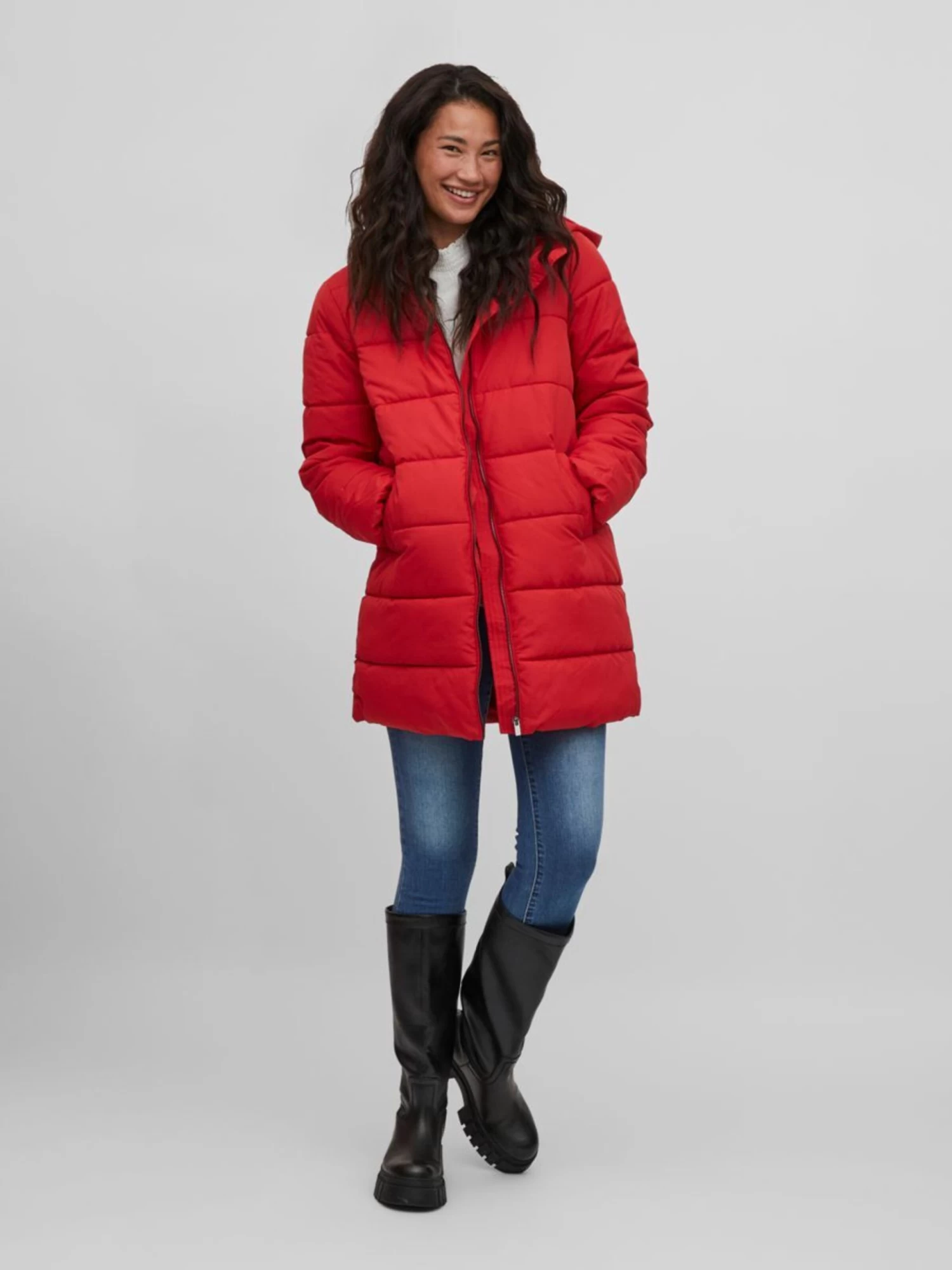 Vila Wintermantels Wintermantel Dames Rood 7 Vila Wintermantels Wintermantel Dames Rood - Afbeelding 5