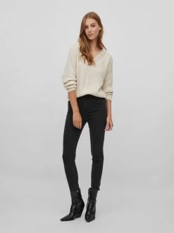 Vila Fijngebreide Truien Trui Glacy Dames Taupe -Vila 1811220e4fda303e19b618bc755bf631