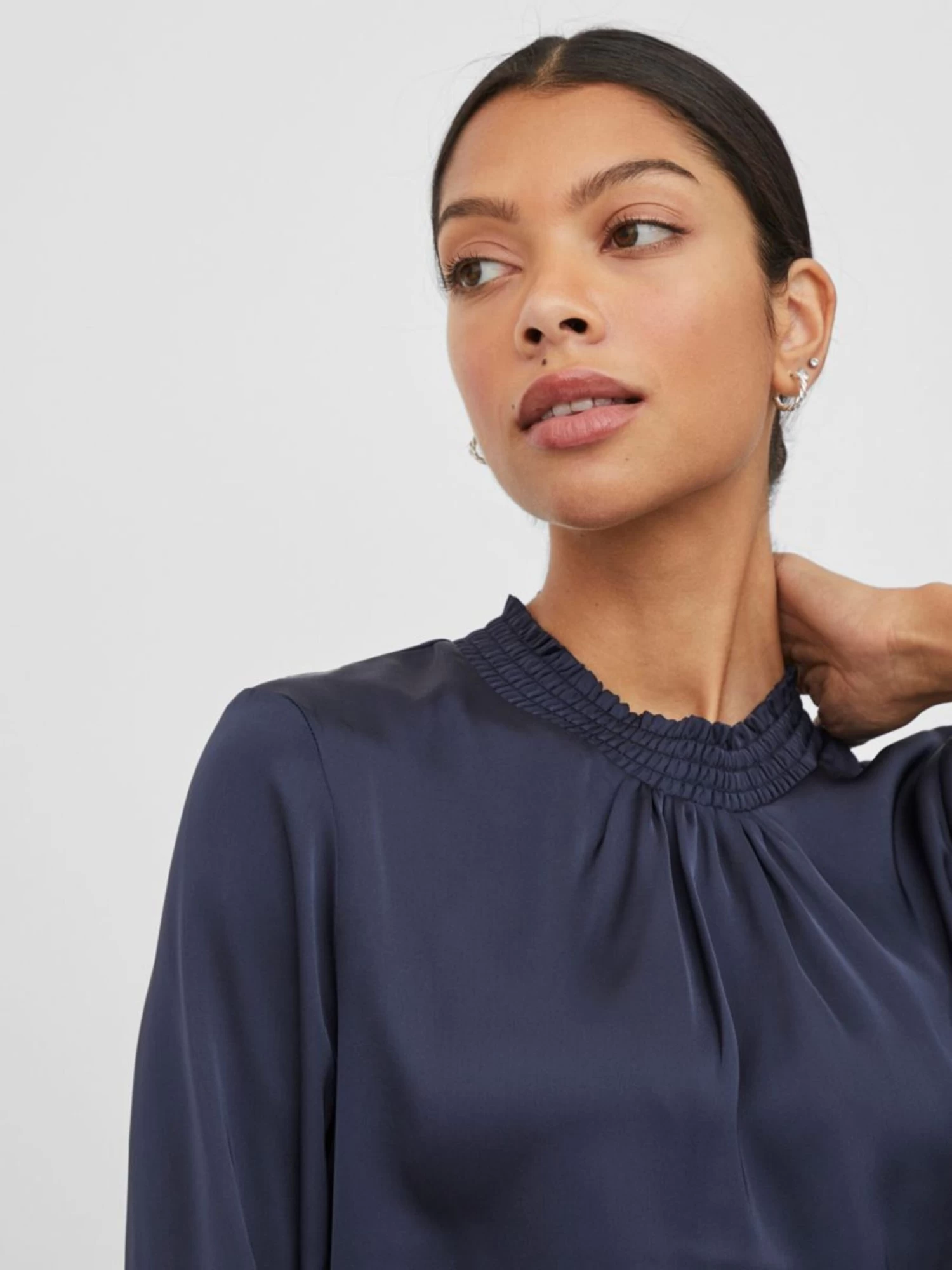 Vila Blouseshirts Blouse Dames Navy 9 Vila Blouseshirts Blouse Dames Navy - Afbeelding 7