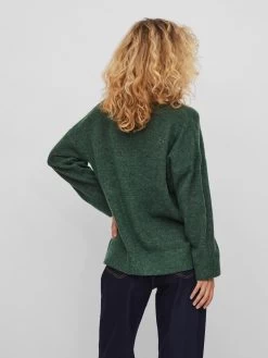 Vila Vesten Gebreid Vest Cilia Dames Donkergroen -Vila 1942744f6c94160ee5c1590828a23d7d