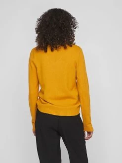 Vila Basic Truien Trui Ril Dames Goudgeel -Vila 1bc47e52cba48e534231df1af0064b9e