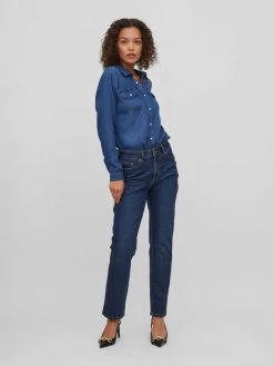 Vila Jeans Bootcut Jeans Dames Donkerblauw 11 Vila Jeans Bootcut Jeans Dames Donkerblauw -Vila 1c3314aaf96b76091ad2a1783965d473
