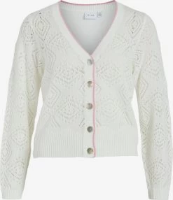 Vila Vesten Gebreid Vest JODIE Dames Wit Gemêleerd