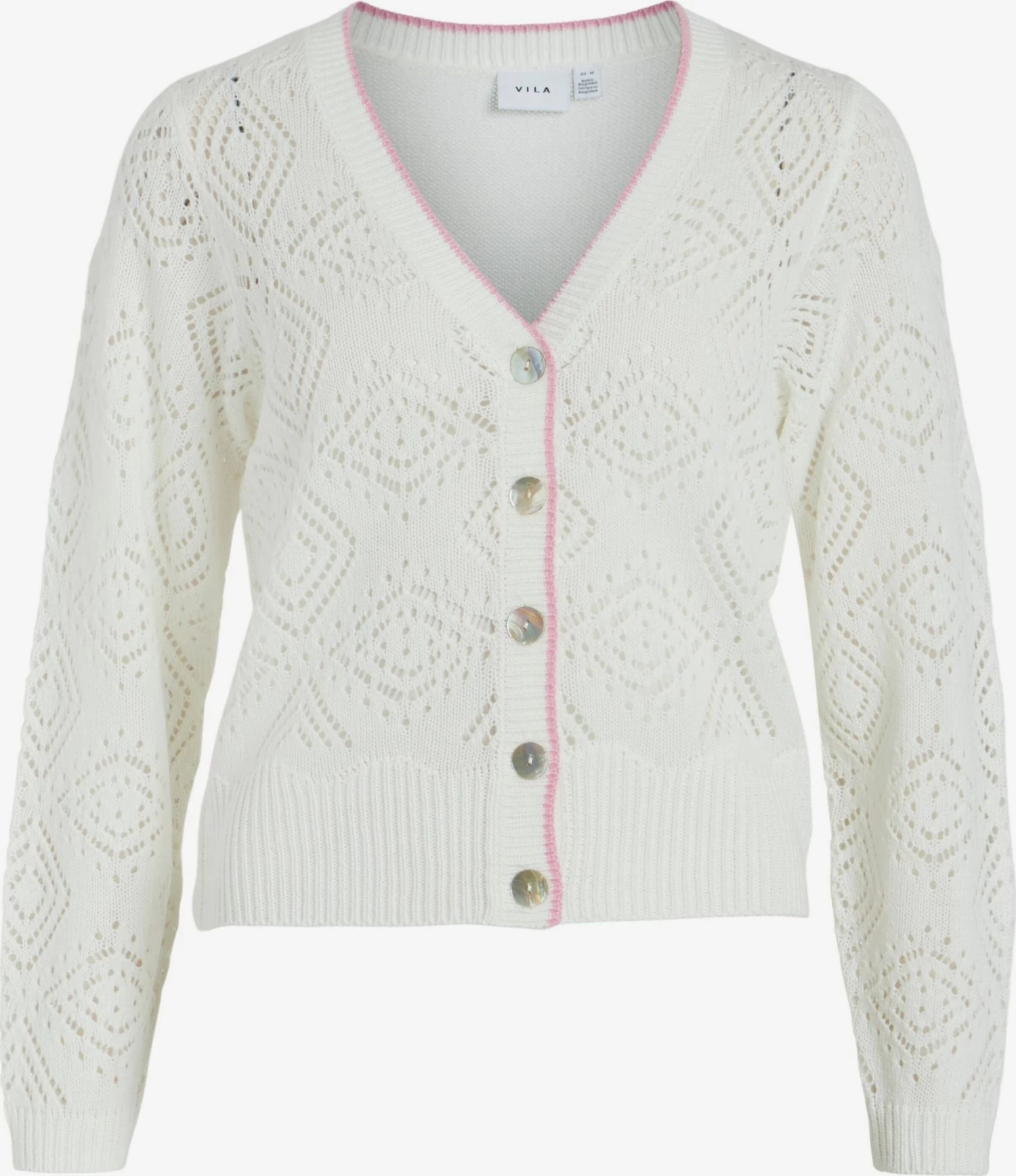 Vila Vesten Gebreid Vest JODIE Dames Wit Gemêleerd 3 Vila Vesten Gebreid Vest JODIE Dames Wit Gemêleerd